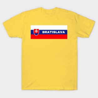 Bratislava City in Slovakian Flag T-Shirt